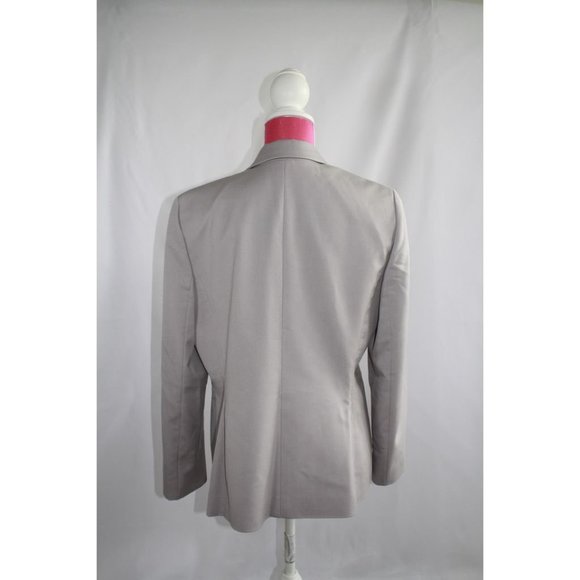 Tahari Arthur S. Levine Blazer Silver Women Size 12 - Picture 3 of 5